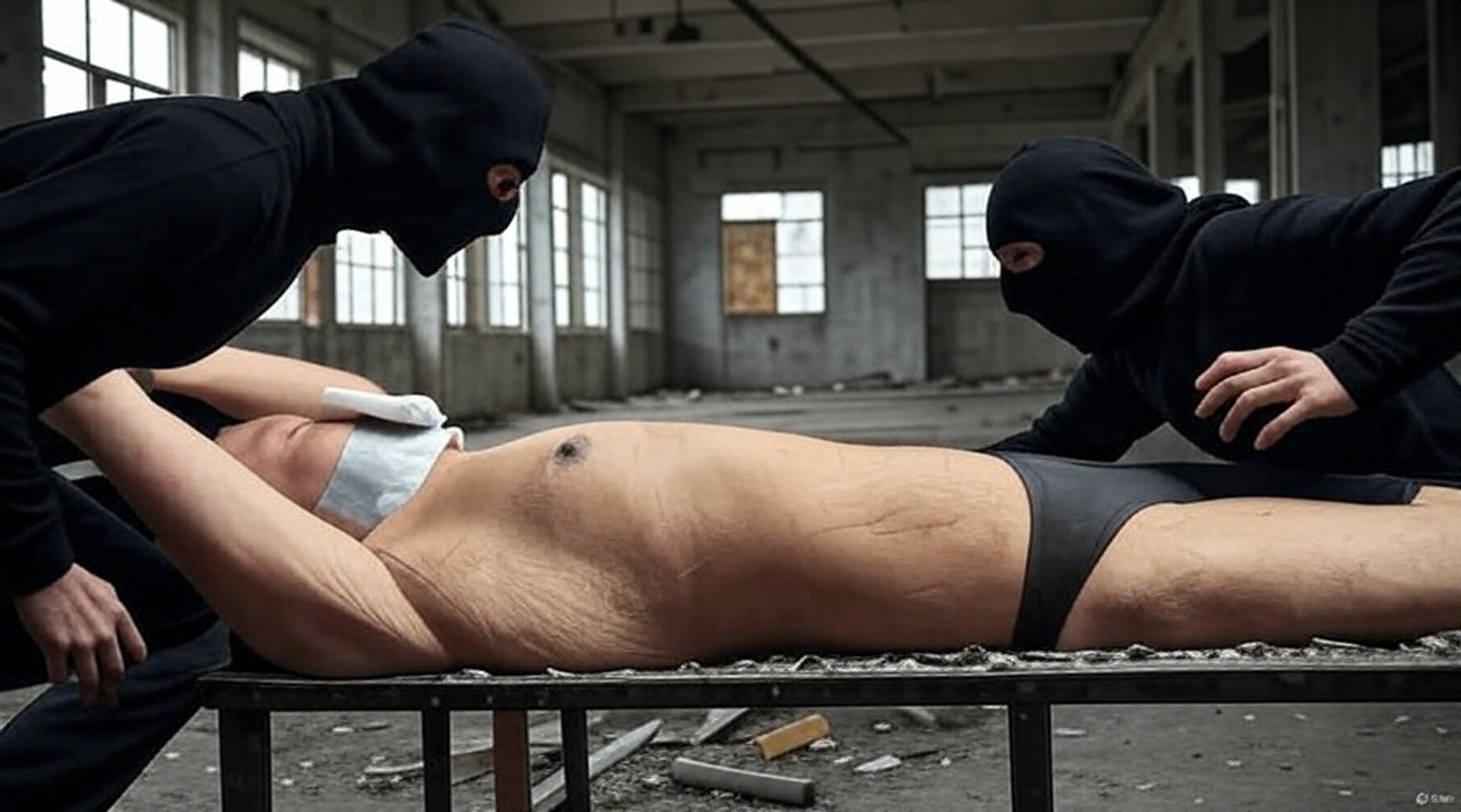 Tied up in a warehouse — 17