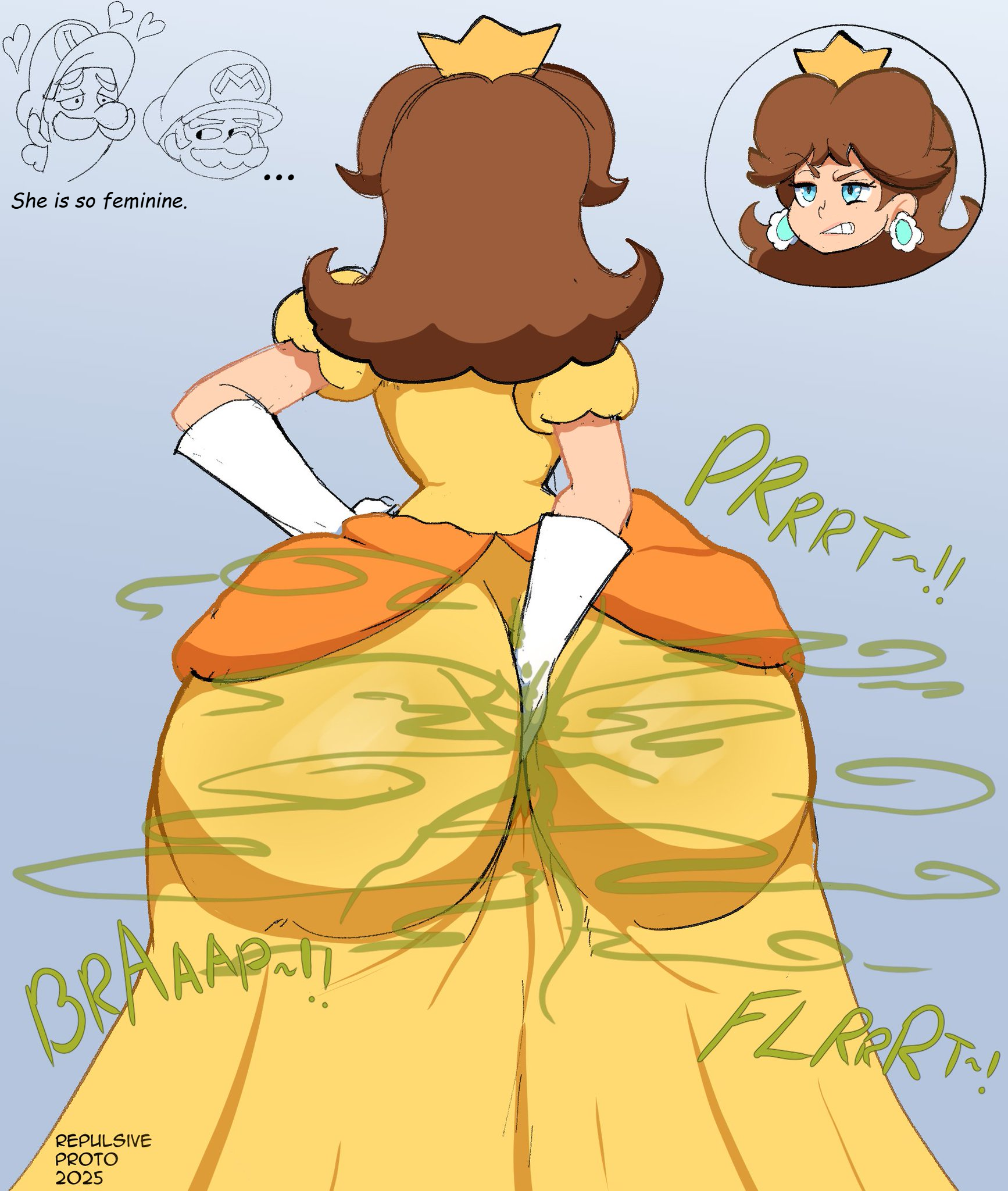 Princess Daisy Farting and Pooping — 14